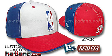 76ers LOGOMAN White-Royal-Red Fitted Hat by New Era