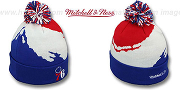 76ers PAINTBRUSH BEANIE by Mitchell and Ness