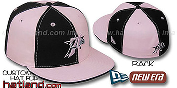 76ers PINWHEEL Black-Pink Fitted Hat by New Era