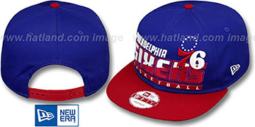 76ers SLICE-N-DICE SNAPBACK Royal-Red Hat by New Era