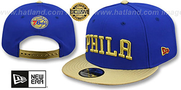 76ers SWINGMAN SNAPBACK Royal-Gold Hat by New Era