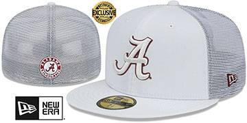 Alabama 'TEAM-BASIC TRUCKER' White Fitted Hat by New Era