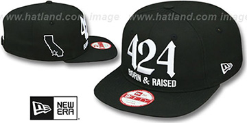 Area Code '424 BORN-N-RAISED SOCAL SNAPBACK' Black Hat by New Era