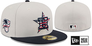 Astros 2024 JULY 4TH STARS N STRIPES Fitted Hat by New Era