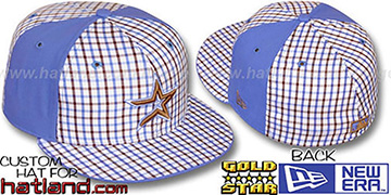 Astros BLUE BONNETT Plaid-Light Blue Fitted Hat by New Era