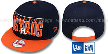 Astros COOP LE-ARCH SNAPBACK Navy-Orange Hat by New Era