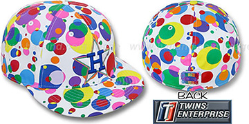 Astros GUMBALL White-Multi Fitted Hat by Twins