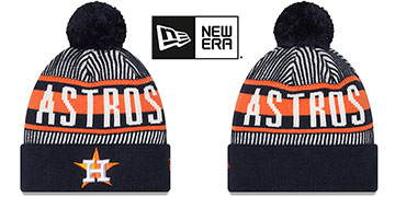 Astros 'STRIPED' Knit Beanie Hat by New Era