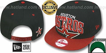 Astros 'SUPER-LOGO ARCH SNAPBACK' Black-Brick Hat by New Era