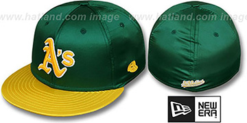 Athletics 2T SATIN CLASSIC Green-Gold Fitted Hat by New Era