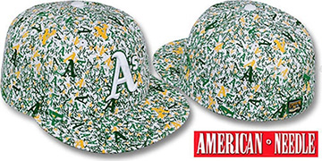 Athletics MATISE White-Team Color Fitted Hat by American Needle