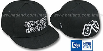 Atlanta Dog Tags ASPHALT REGIME Black Fitted Hat by New Era