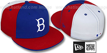 B Dodgers COOP PINWHEEL Royal-Red-White Fitted Hat by New Era