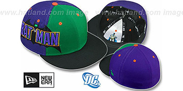 Batman 'TITLE TAG' Green-Purple-Black Fitted Hat by New Era