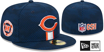 Bears '2024 NFL SIDELINE' Navy Fitted Hat by New Era