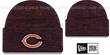 Bears 'BEVEL' Navy-Orange Knit Beanie Hat by New Era