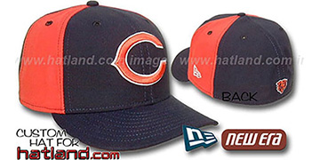 Bears PINWHEEL-2 Navy-Orange Fitted Hat by New Era