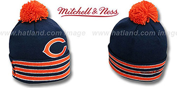 Bears XL-LOGO BEANIE Navy by Mitchell and Ness