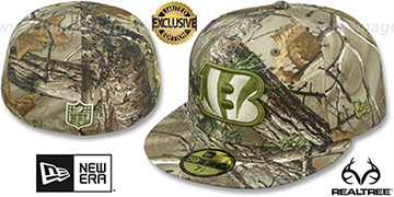 Bengals NFL TEAM-BASIC Realtree Camo Fitted Hat by New Era