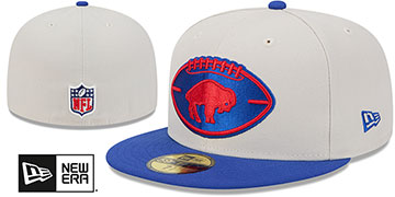 Bills 2024 HISTORIC SIDELINE Stone-Royal Fitted Hat by New Era