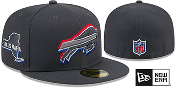 Bills 2024 ONSTAGE NFL DRAFT Grey Fitted Hat by New Era