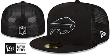 Bills TEAM-BASIC TRUCKER Black-White Fitted Hat by New Era