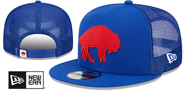 Bills THROWBACK TEAM-BASIC TRUCKER SNAPBACK Royal Hat by New Era