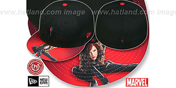 Black Widow 'HI-RES VIZA PRINT' Black Fitted Hat by New Era