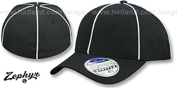 Blank Z-FIT PIPING Flex Black-White Hat by Zephyr