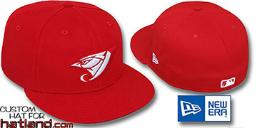 Blue Jays TEAM-BASIC Red-White Fitted Hat by New Era