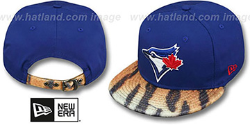 Blue Jays TIGER ANIMALISTIC-FUR VIZA STRAPBACK Hat by New Era