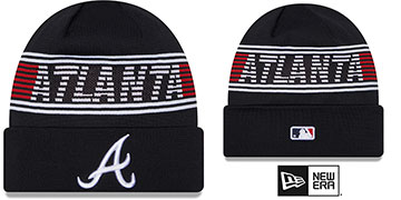 Braves 24-25 SPORT-KNIT Navy Beanie Hat by New Era