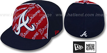 Braves ANGLEBAR Navy-Red Fitted Hat by New Era