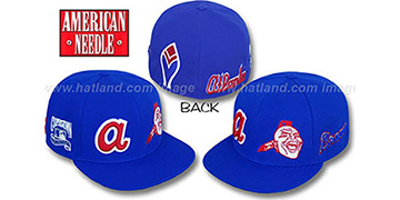 Braves 'BIGFOOT' Fitted Hat by American Needle - royal