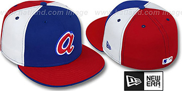 Braves COOP PINWHEEL Royal-White-Red Fitted Hat by New Era