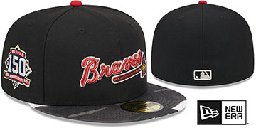 Braves 'METALLIC CAMO' Fitted Hat by New Era