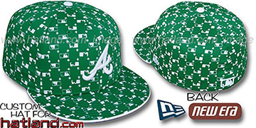 Braves 'MLB FLOCKING' Kelly Fitted Hat by New Era