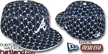 Braves 'MLB FLOCKING' Navy Fitted Hat by New Era