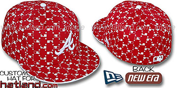 Braves 'MLB FLOCKING' Red Fitted Hat by New Era