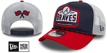 Braves 'RALLY DRIVE A-FRAME TRUCKER SNAPBACK' Navy-White Hat by New Era