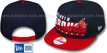 Braves SLICE-N-DICE SNAPBACK Navy-Red Hat by New Era