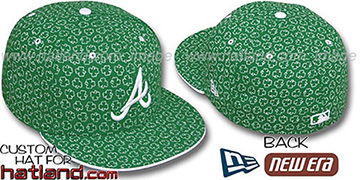 Braves ST PATS FLOCKING Kelly Fitted Hat by New Era