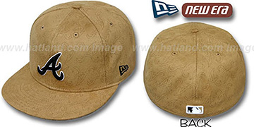 Braves 'SUEDE PINHOLE' Tan Fitted Hat by New Era