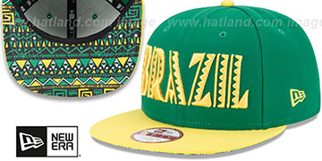 Brazil SPLENDOR SNAPBACK Green-Yellow Hat by New Era