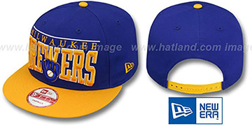 Brewers COOP LE-ARCH SNAPBACK Royal-Gold Hat by New Era