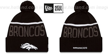 Broncos 2015 STADIUM Black-White Knit Beanie Hat by New Era