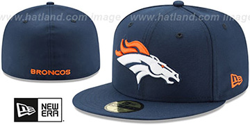 Broncos 'NFL TEAM-BASIC' Navy Fitted Hat by New Era