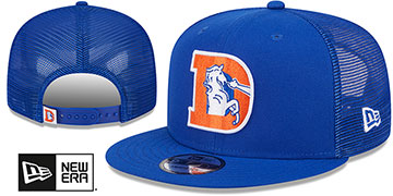 Broncos THROWBACK TEAM-BASIC TRUCKER SNAPBACK Royal Hat by New Era