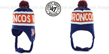 Broncos THROWBACK CRANBROOK Knit Beanie Hat by Twins 47 Brand