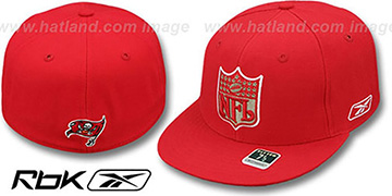 Buccaneers NFL-SHIELD Red Fitted Hat by Reebok